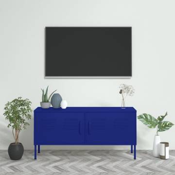 TV Cabinet Navy Blue 105x35x50 cm Steel