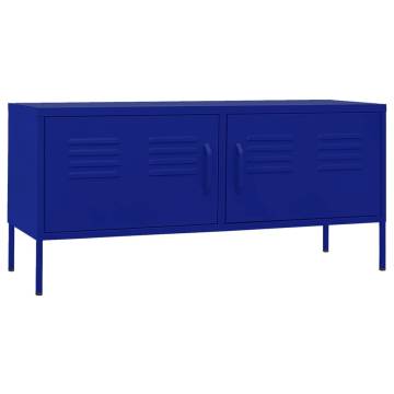 TV Cabinet Navy Blue 105x35x50 cm Steel