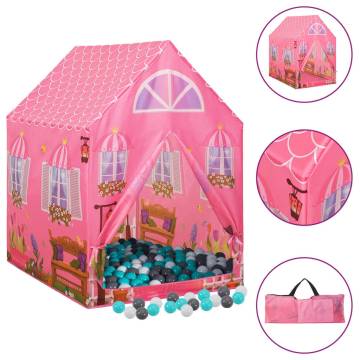 Children Play Tent with 250 Balls Pink 69x94x104 cm