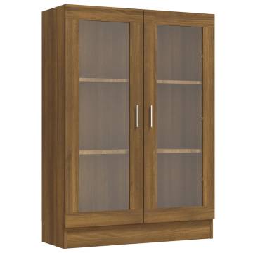 Vitrine Cabinet Brown Oak 82.5x30.5x115 cm Engineered Wood