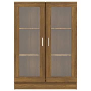 Vitrine Cabinet Brown Oak 82.5x30.5x115 cm Engineered Wood