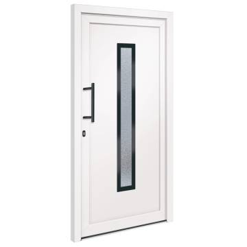 Front Door White 108x208 cm PVC