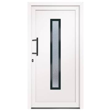 Front Door White 108x208 cm PVC