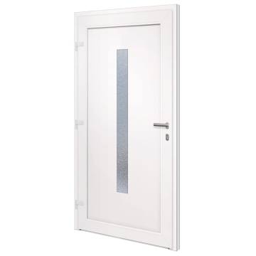 Front Door White 108x208 cm PVC