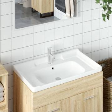 Bathroom Sink White 81x48x23 cm Rectangular Ceramic