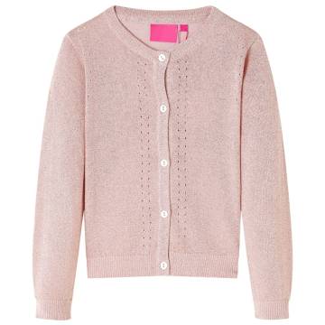 Kids' Cardigan Knitted Soft Pink 140