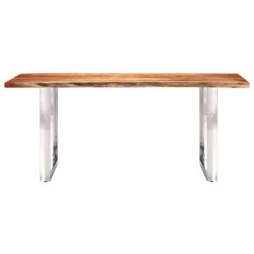 Dining Table with Live Edges Solid Acacia Wood 200 cm 3.8 cm