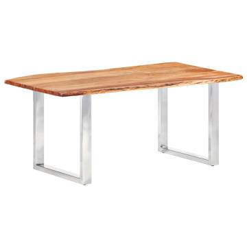 Dining Table with Live Edges Solid Acacia Wood 200 cm 3.8 cm