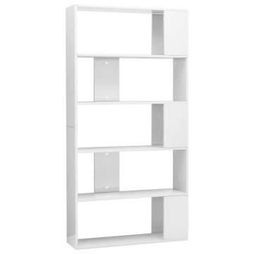 Book Cabinet/Room Divider High Gloss White 80x24x159 cm Engineered Wood