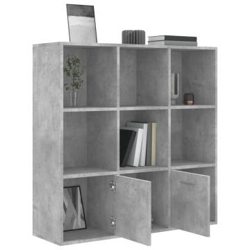 Book Cabinet Concrete Grey 98x30x98 cm Engineered Wood