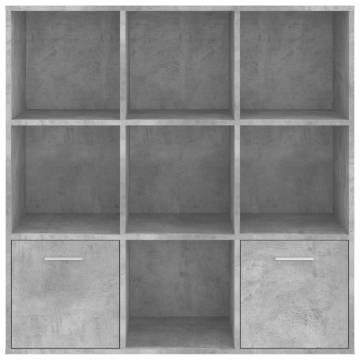 Book Cabinet Concrete Grey 98x30x98 cm Engineered Wood