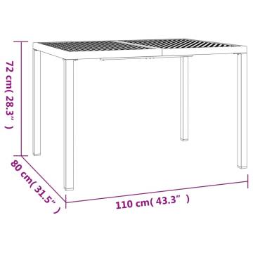 3 Piece Garden Dining Set Anthracite Steel