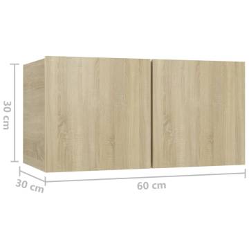 10 Piece TV Cabinet Set Sonoma Oak Engineered Wood