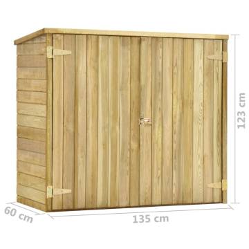 Garden Tool Shed 135x60x123 cm Impregnated Pinewood