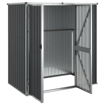 Garden Tool Shed Anthracite 161x89x161 cm Galvanised Steel