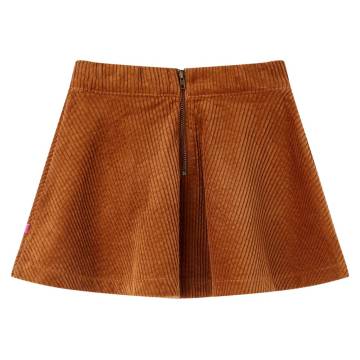 Kids' Skirt with Pockets Corduroy Cognac 140