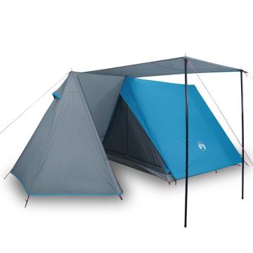 Camping Tent 3-Person Blue Waterproof