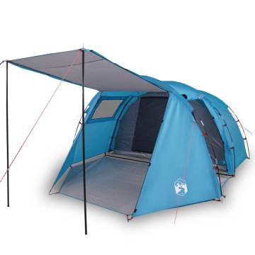 Camping Tent 4-Person Blue Waterproof