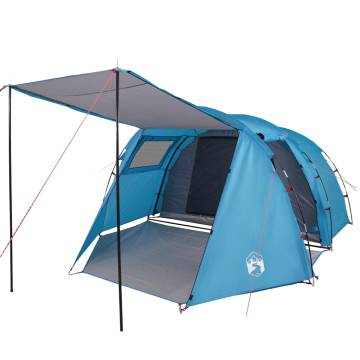 Camping Tent 4-Person Blue Waterproof