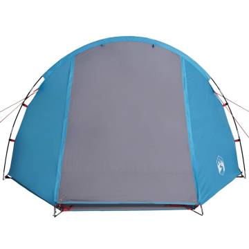 Camping Tent 4-Person Blue Waterproof