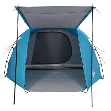 Camping Tent 4-Person Blue Waterproof