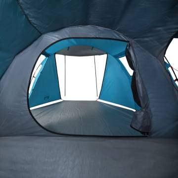 Camping Tent 4-Person Blue Waterproof