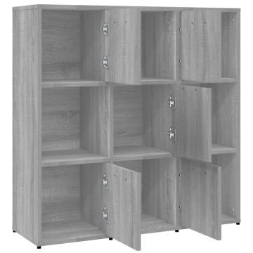 Book Cabinet Grey Sonoma 90x30x90 cm Engineered Wood