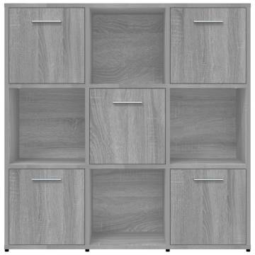 Book Cabinet Grey Sonoma 90x30x90 cm Engineered Wood