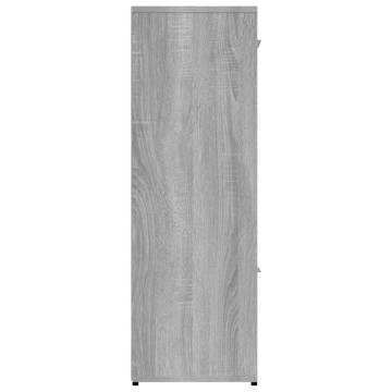 Book Cabinet Grey Sonoma 90x30x90 cm Engineered Wood