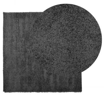 Shaggy Rug High Pile Modern Anthracite 120x120 cm