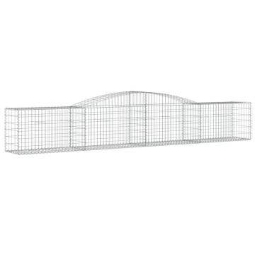 Arched Gabion Baskets 2 pcs 400x50x60/80 cm Galvanised Iron