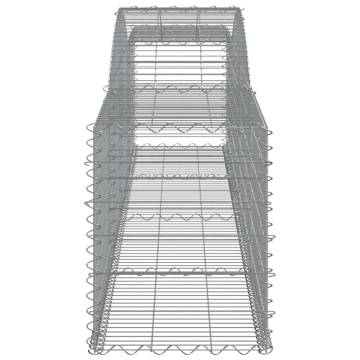 Arched Gabion Baskets 2 pcs 400x50x60/80 cm Galvanised Iron