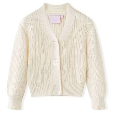 Kids' Cardigan Knitted Snow White 140