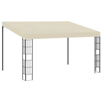 Wall-mounted Gazebo 3x4 m Cream Fabric