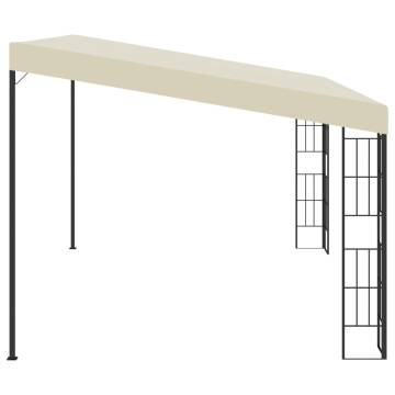 Wall-mounted Gazebo 3x4 m Cream Fabric