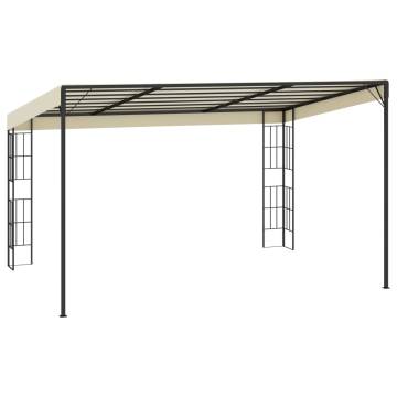 Wall-mounted Gazebo 3x4 m Cream Fabric