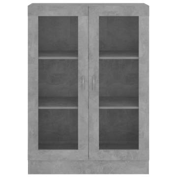 Vitrine Cabinet Concrete Grey 82.5x30.5x115 cm Engineered Wood