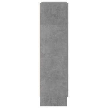 Vitrine Cabinet Concrete Grey 82.5x30.5x115 cm Engineered Wood