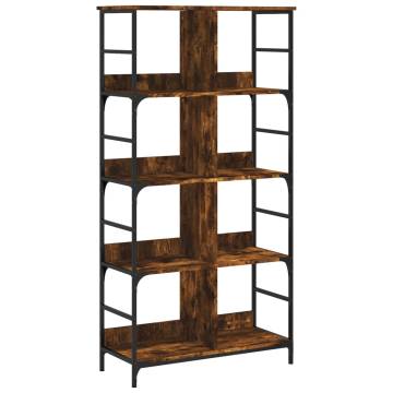 Bookshelf Smoked Oak 78.5x33x153 cm Engineered Wood