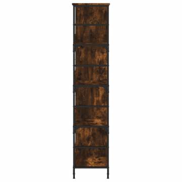 Bookshelf Smoked Oak 78.5x33x153 cm Engineered Wood