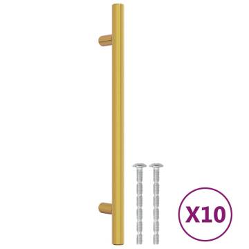 Cabinet Handles 10 pcs Gold 160 mm Stainless Steel