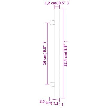 Cabinet Handles 10 pcs Gold 160 mm Stainless Steel