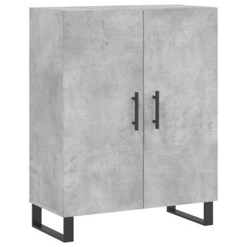 Highboard Concrete Grey 69.5x34x180 cm Engineered Wood