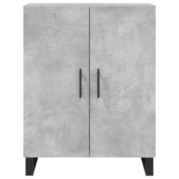 Highboard Concrete Grey 69.5x34x180 cm Engineered Wood