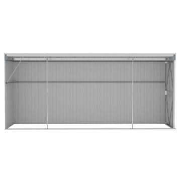 Wall-mounted Garden Shed Grey 118x382x178 cm Galvanised Steel