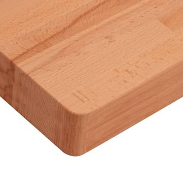 Table Top 80x80x4 cm Square Solid Wood Beech