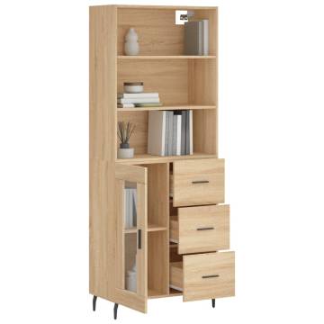 Highboard Sonoma Oak 69.5x34x180 cm Engineered Wood