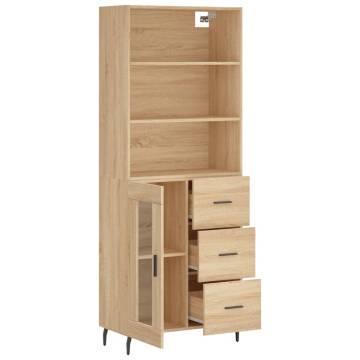 Highboard Sonoma Oak 69.5x34x180 cm Engineered Wood