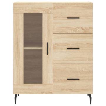 Highboard Sonoma Oak 69.5x34x180 cm Engineered Wood