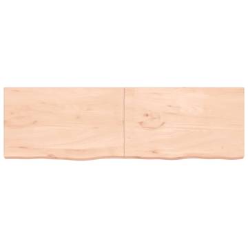 Bathroom Countertop 200x60x(2-6) cm Untreated Solid Wood